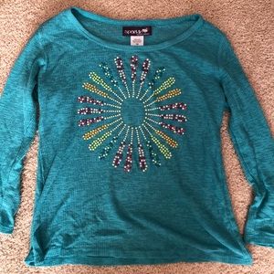 Girls size 10 long sleeve mandala shirt